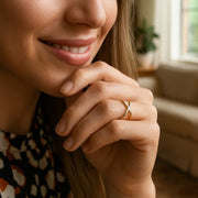 14k Yellow Gold Polished X Profile Ring RCJ