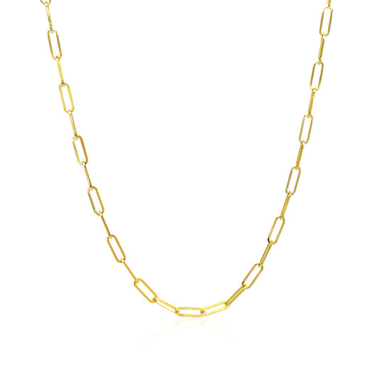 14K Yellow Gold Delicate Paperclip Chain (2.1 mm) Alba Luxe