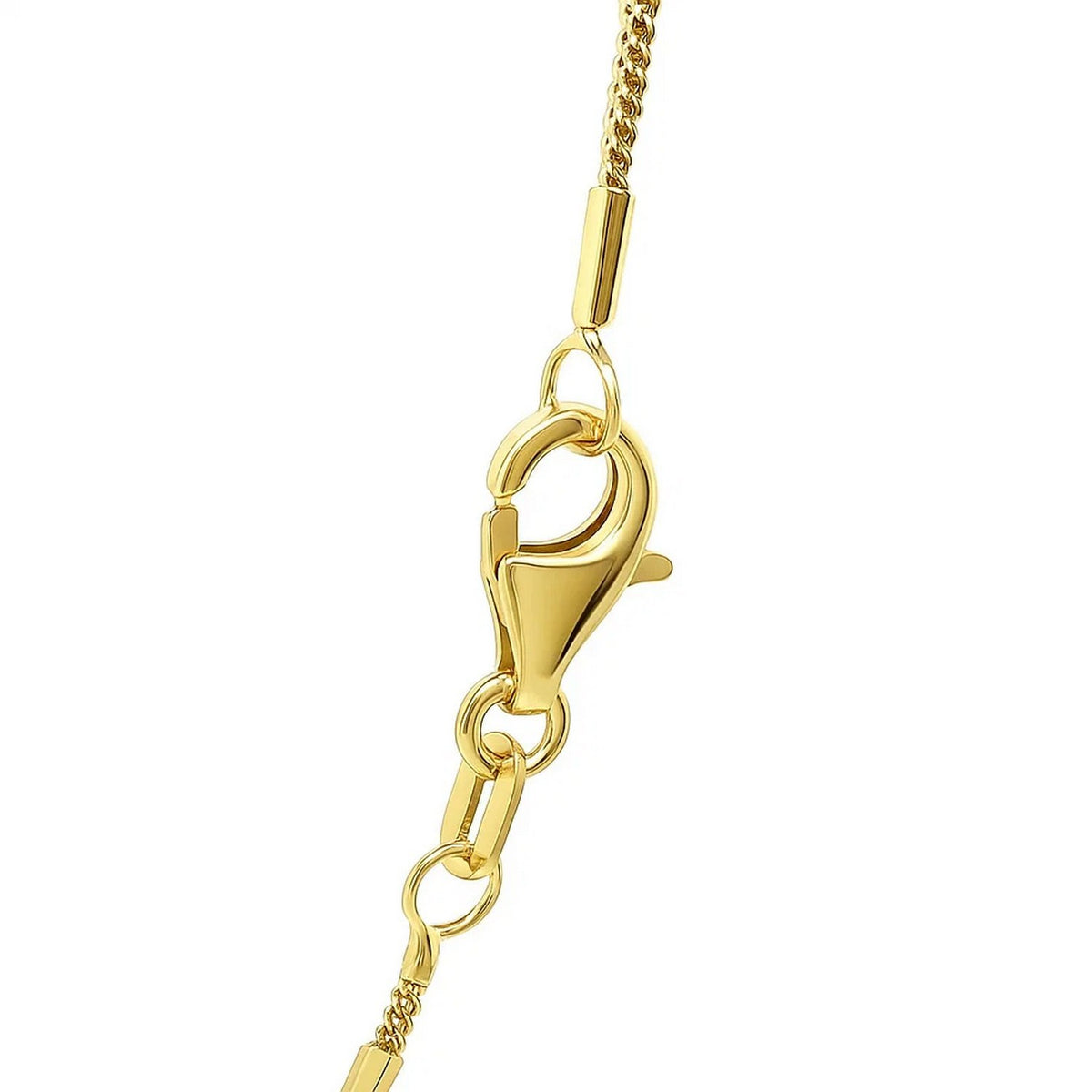 Diamond Cut Bar Links Pendant Chain in Yellow Gold (1.30 mm) Alba Luxe