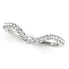 14k White Gold Wavy Design Round Diamond Wedding Ring (1/6 cttw) Alba Luxe
