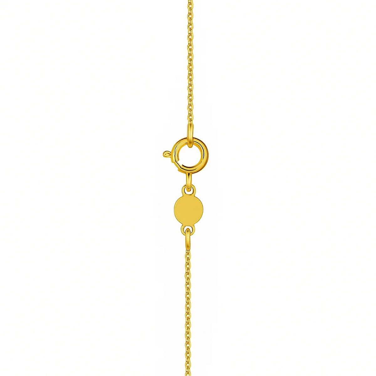14K Yellow Gold Mini Diamond A Initial Pendant Necklace Alba Luxe