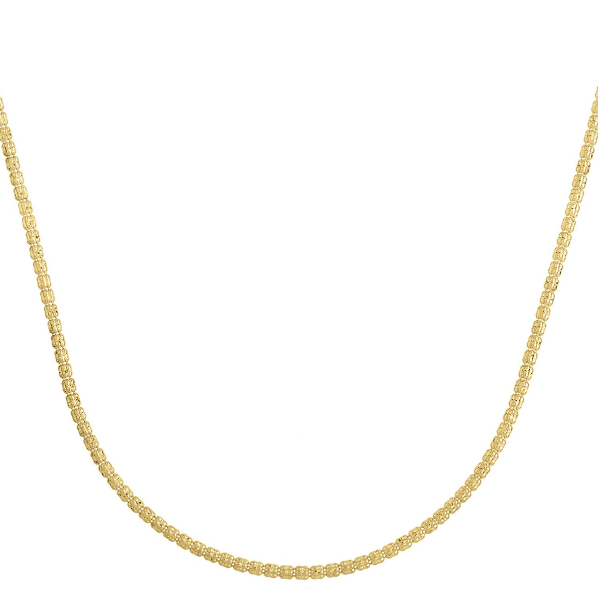 Ice Barrel Chain in 14k Yellow Gold (2.7 mm) Alba Luxe