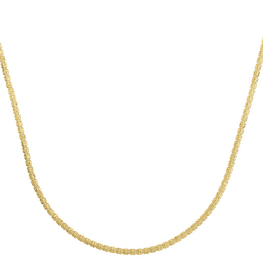 Ice Barrel Chain in 14k Yellow Gold (2.7 mm) Alba Luxe