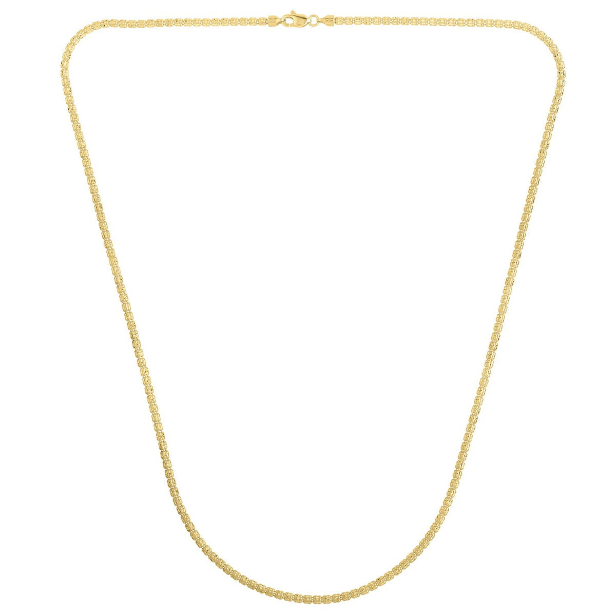 Ice Barrel Chain in 14k Yellow Gold (2.7 mm) Alba Luxe
