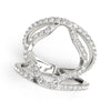 14k White Gold Diamond Flower Style Dual Band Ring (5/8 cttw) Alba Luxe