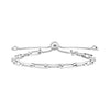 Sterling Silver Paperclip Chain Adjustable Bracelet (3.80 mm) Alba Luxe
