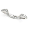 14k White Gold Curved Diamond Wedding Band (1/3 cttw) Alba Luxe