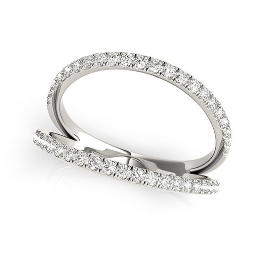 14k White Gold Diamond Split Band Ring (1/4 cttw) Alba Luxe
