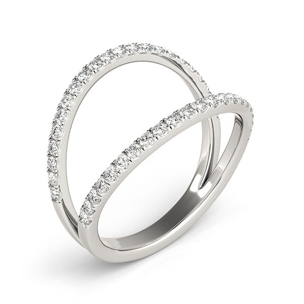 14k White Gold Diamond Split Band Ring (1/4 cttw) Alba Luxe