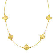 14K Yellow Gold Clover Necklace RCJ