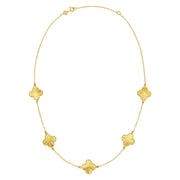 14K Yellow Gold Clover Necklace RCJ