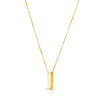 14K Yellow Gold Yours Truly Block Letter Initial I Necklace Alba Luxe