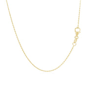 18k Yellow Gold Round Cable Link Chain (0.97 mm) RCJ