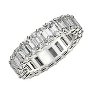Emerald Cut Lab Grown Diamond Eternity Ring in 14k White Gold (3 cttw FG/VS2) Alba Luxe