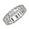 Emerald Cut Lab Grown Diamond Eternity Ring in 14k White Gold (3 cttw FG/VS2) Alba Luxe