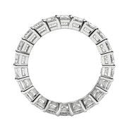 Emerald Cut Lab Grown Diamond Eternity Ring in 14k White Gold (3 cttw FG/VS2) Alba Luxe