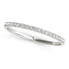 14k White Gold Pave Set Style Round Diamond Wedding Ring (1/8 cttw) Alba Luxe
