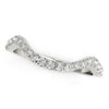 14k White Gold Modern Curved Style Pave Diamond Wedding Band (1/5 cttw) Alba Luxe