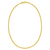 14K Yellow Gold Charm Link Cable Chain Necklace (3.30 mm) Alba Luxe