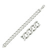 Rhodium Plated Sterling Silver Curb Style Bracelet (11.60 mm) Alba Luxe