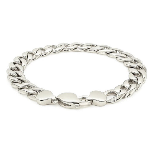 Rhodium Plated Sterling Silver Curb Style Bracelet (11.60 mm) Alba Luxe