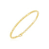 14k Yellow Gold High Polish Bead Cuff Bangle (2.40 mm) Alba Luxe