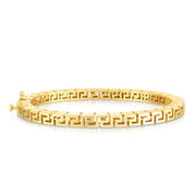 14k Yellow Gold High Polish Greek Key Bangle (4.80 mm) Alba Luxe