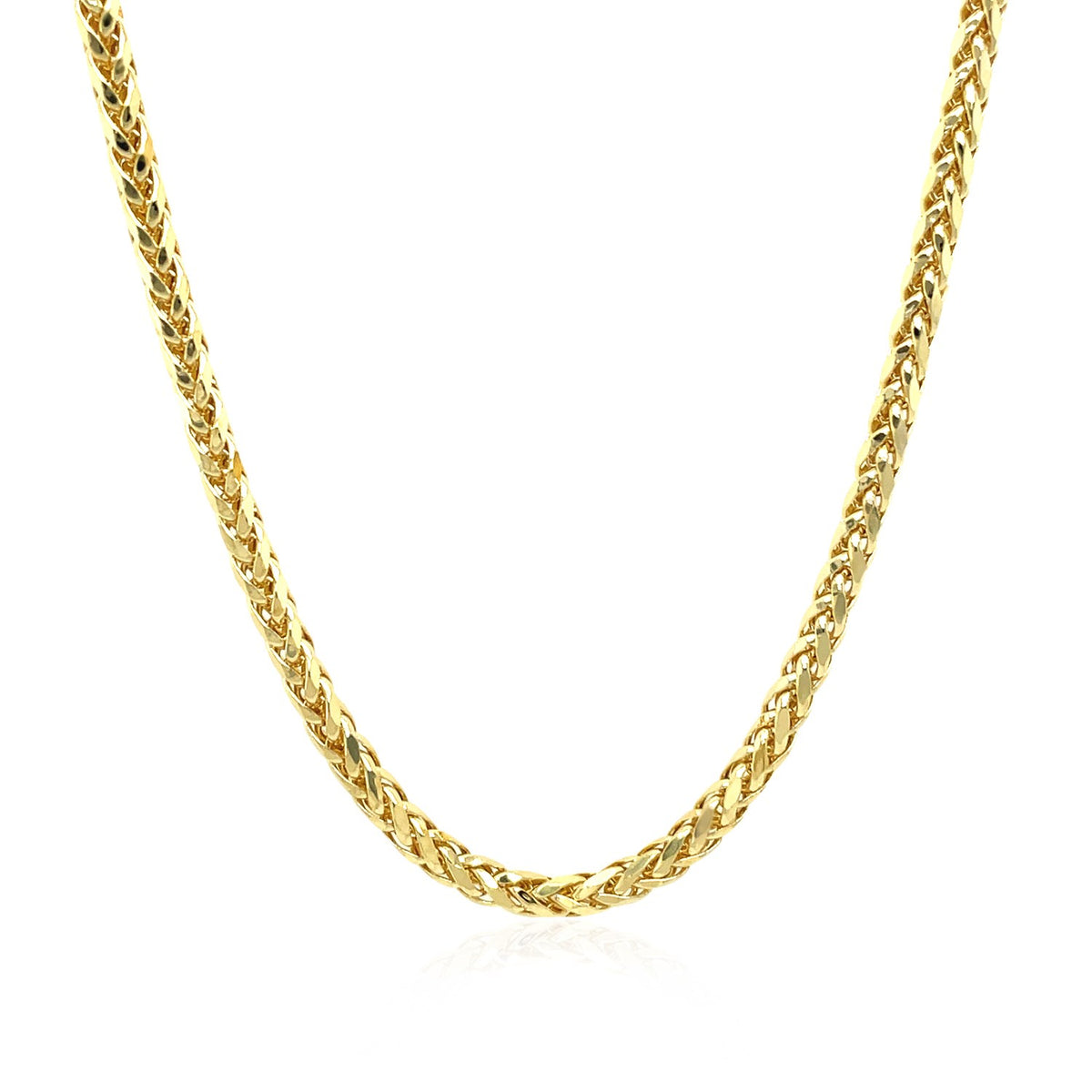 14k Yellow Gold Lite Diamond Cut Round Franco Chain (2.70 mm) Alba Luxe