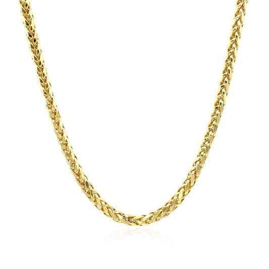 14k Yellow Gold Lite Diamond Cut Round Franco Chain (2.70 mm) Alba Luxe