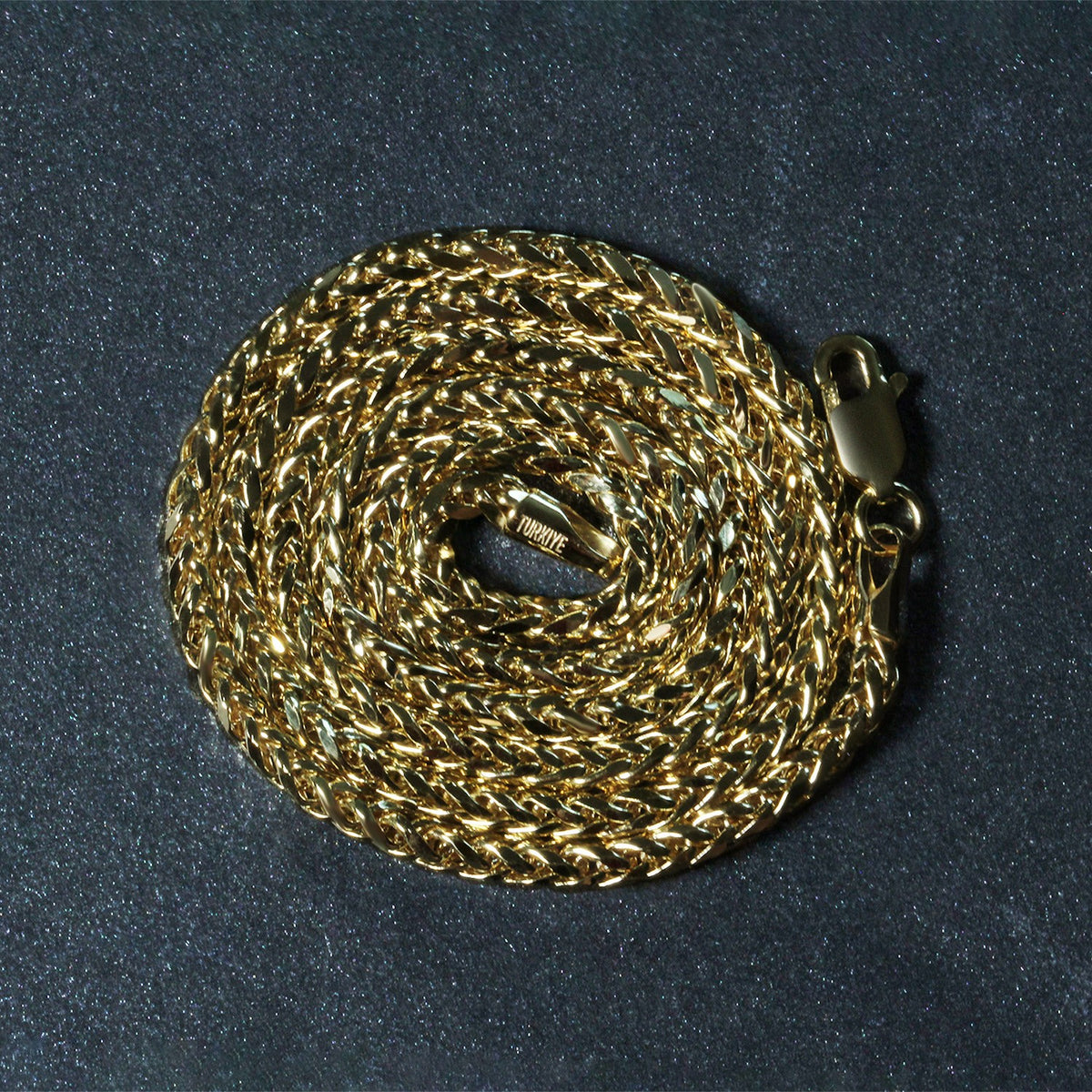 14k Yellow Gold Lite Diamond Cut Round Franco Chain (2.70 mm) Alba Luxe