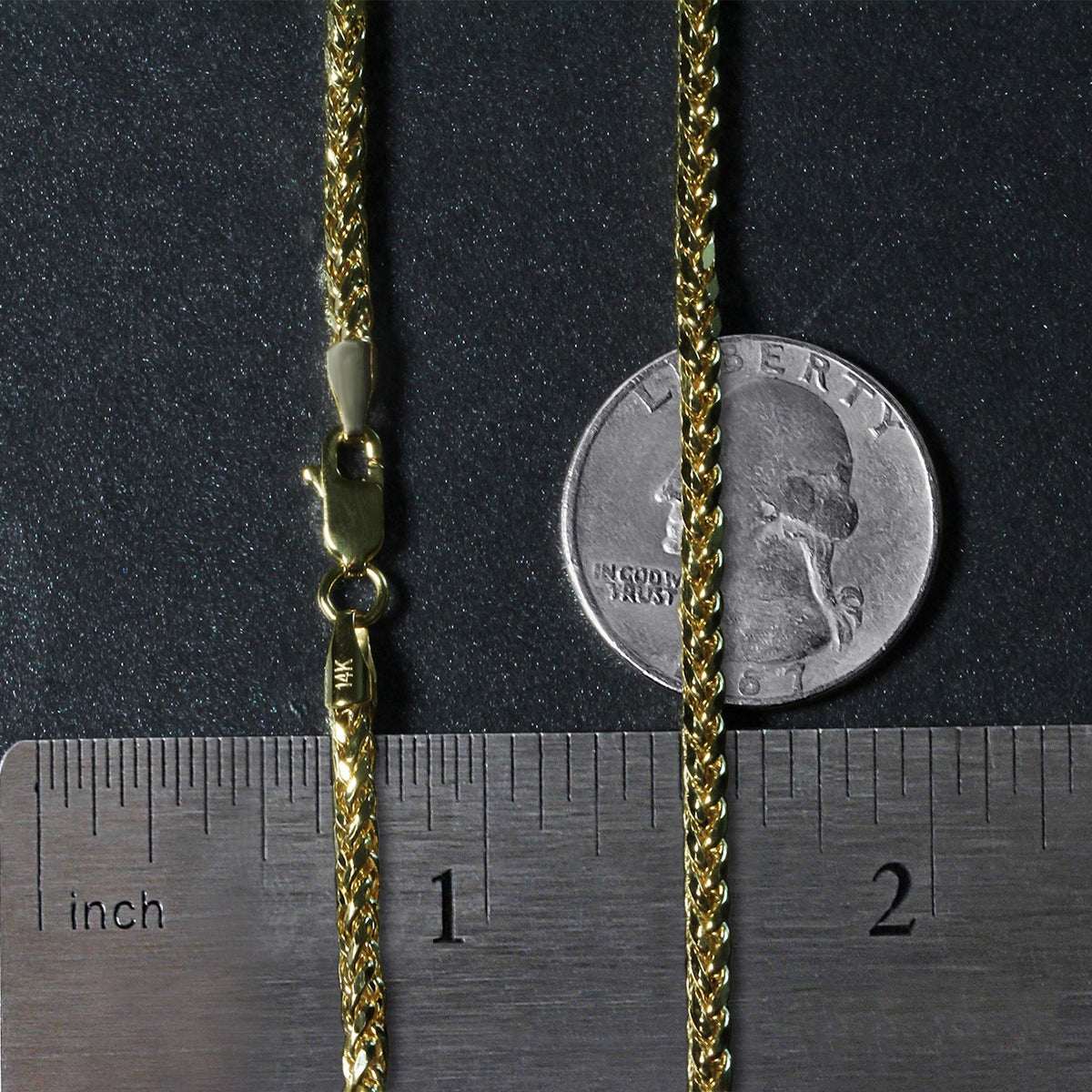 14k Yellow Gold Lite Diamond Cut Round Franco Chain (2.70 mm) Alba Luxe