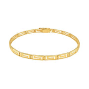 14k Yellow Gold Greek Fret Design Fancy Bracelet (3.30 mm) RCJ