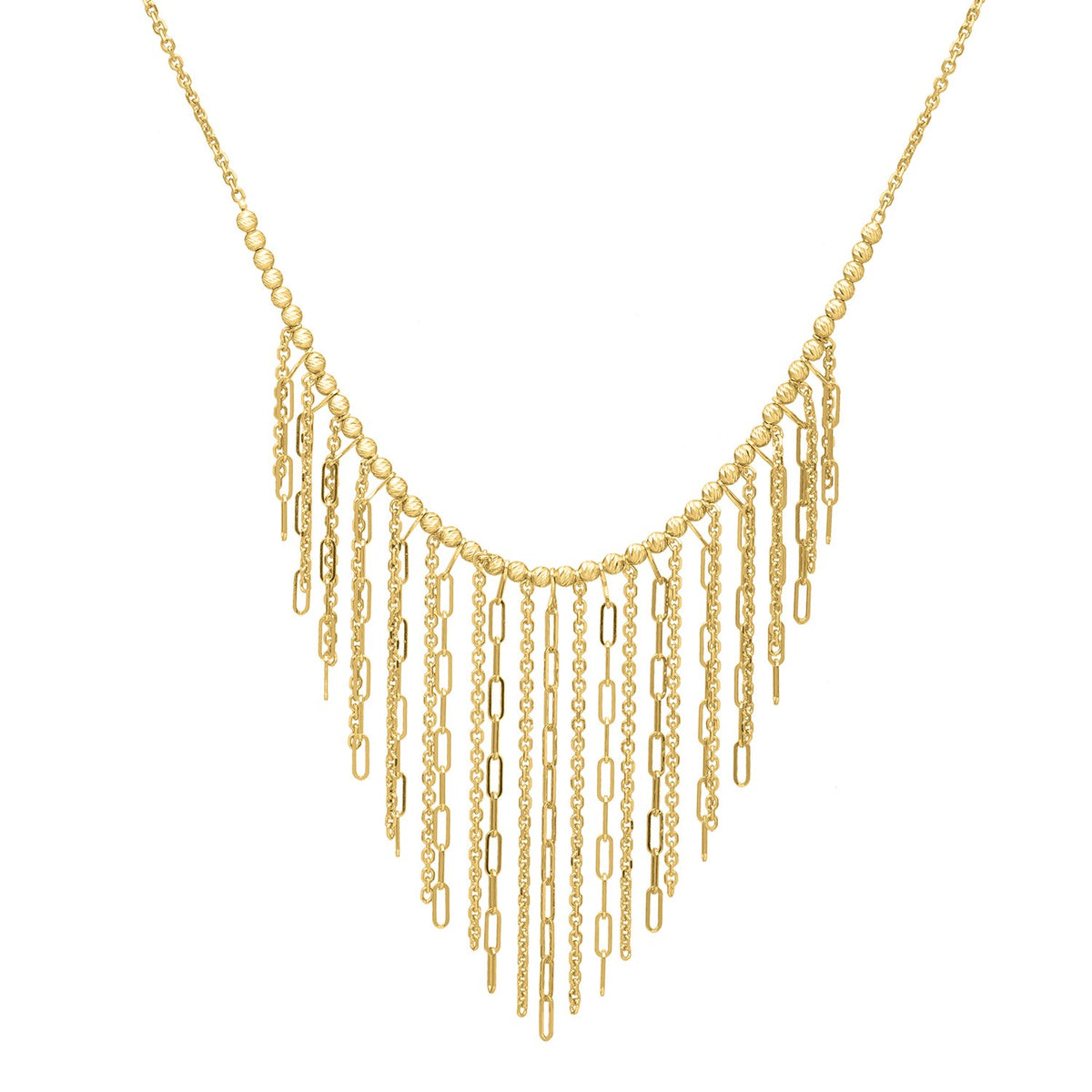 Graduated Fringe Necklace in 14K Yellow Gold RCJ