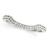 14k White Gold Curvy Style Pave Set Diamond Wedding Band (1/6 cttw) Alba Luxe