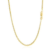 18k Yellow Gold Diamond Cut Cable Link Chain (1.90 mm) RCJ