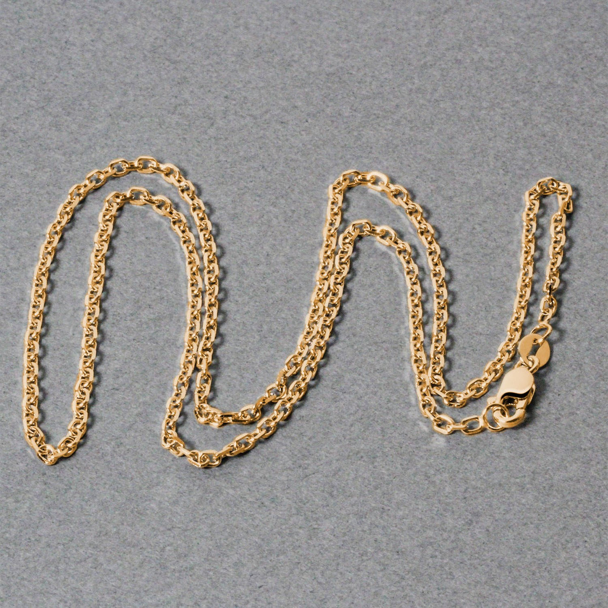 18k Yellow Gold Diamond Cut Cable Link Chain (1.90 mm) RCJ
