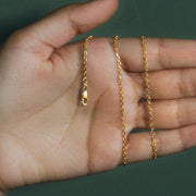 18k Yellow Gold Diamond Cut Cable Link Chain (1.90 mm) RCJ