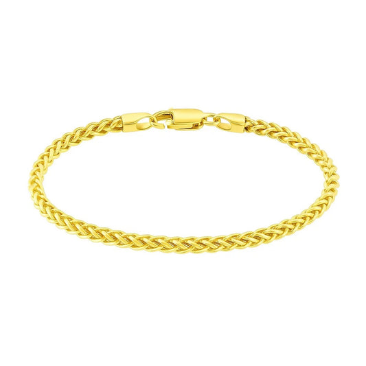 14k Yellow Gold Light Weight Wheat Bracelet  (3.20 mm) RCJ