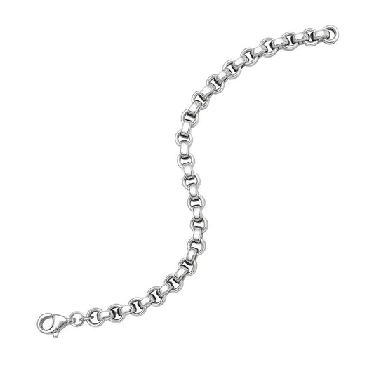 Sterling Silver Rolo Link Bracelet Alba Luxe