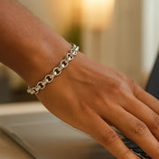 Sterling Silver Rolo Link Bracelet Alba Luxe