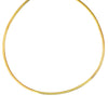 14K Yellow Gold And Silver Reversible Omega Chain Necklace (3.00 mm) Alba Luxe