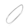 Sterling Silver Rhodium Plated Square Slip On Bangle (3.00 mm) Alba Luxe