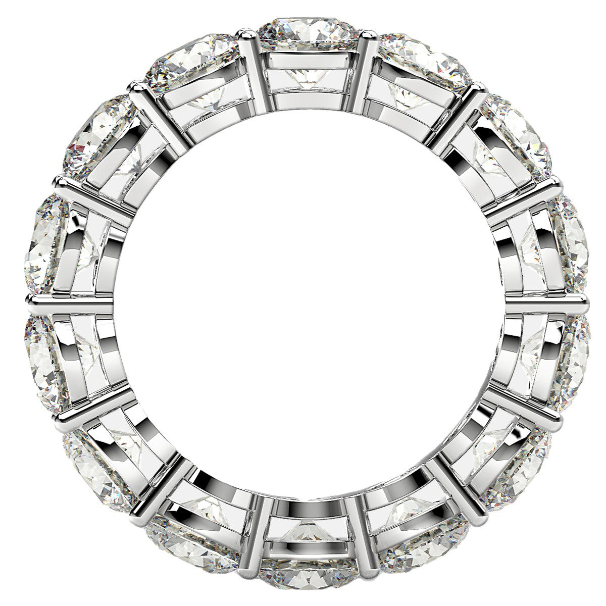 Round Cut Lab Grown Diamond Eternity Ring in 14k White Gold (6 cttw FG/VS2) Alba Luxe