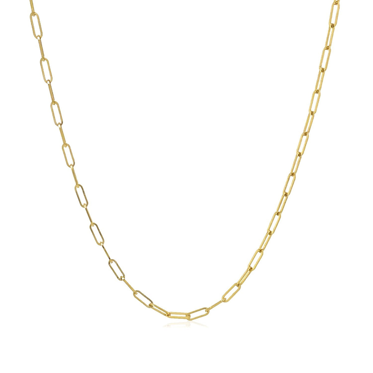 18K Yellow Gold Fine Paperclip Chain (1.50 mm) Alba Luxe