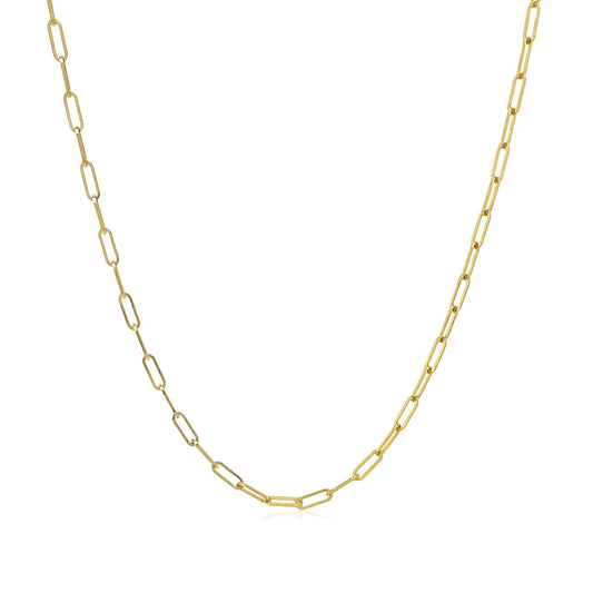 18K Yellow Gold Fine Paperclip Chain (1.50 mm) Alba Luxe