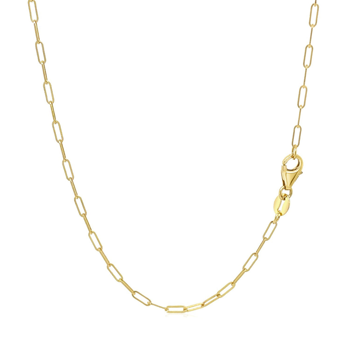 18K Yellow Gold Fine Paperclip Chain (1.50 mm) Alba Luxe