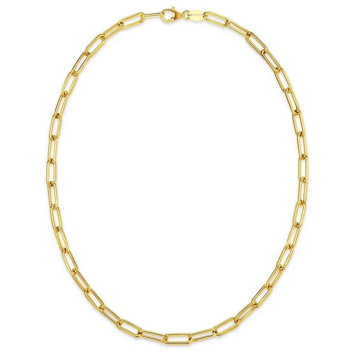 14K Yellow Gold Paperclip Chain (3.50 mm) Alba Luxe