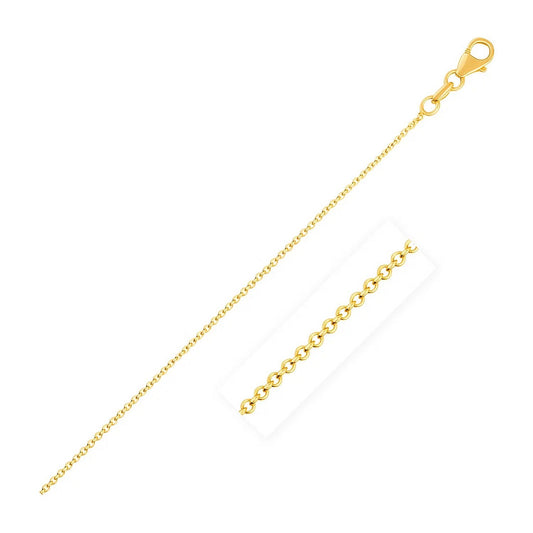 14k Yellow Gold Round Cable Link Chain (1.1 mm) Alba Luxe