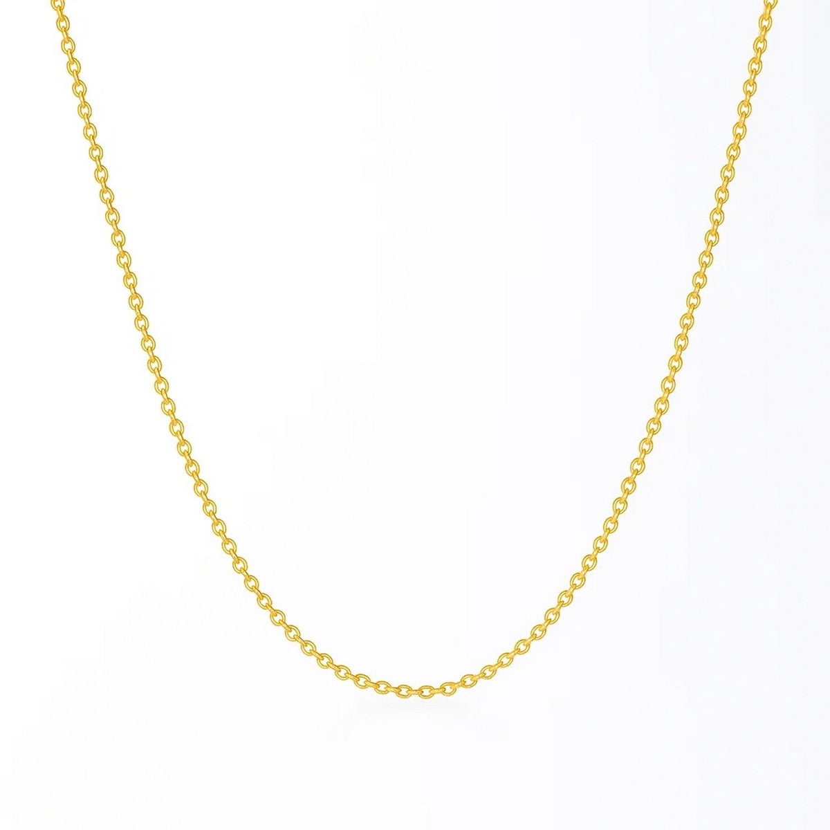 14k Yellow Gold Round Cable Link Chain (1.1 mm) Alba Luxe