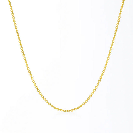 14k Yellow Gold Round Cable Link Chain (1.1 mm) Alba Luxe